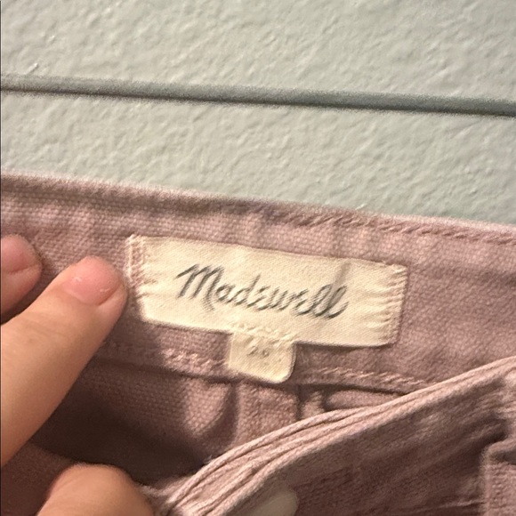 Madewell Women's Cropped Jeans in Soft Pink - Picture 2 of 3